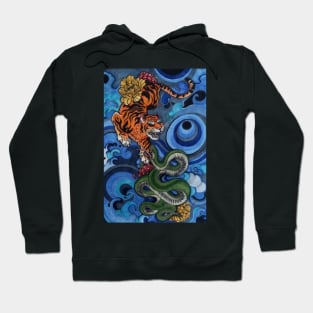 Tiger fighting Snake Hoodie